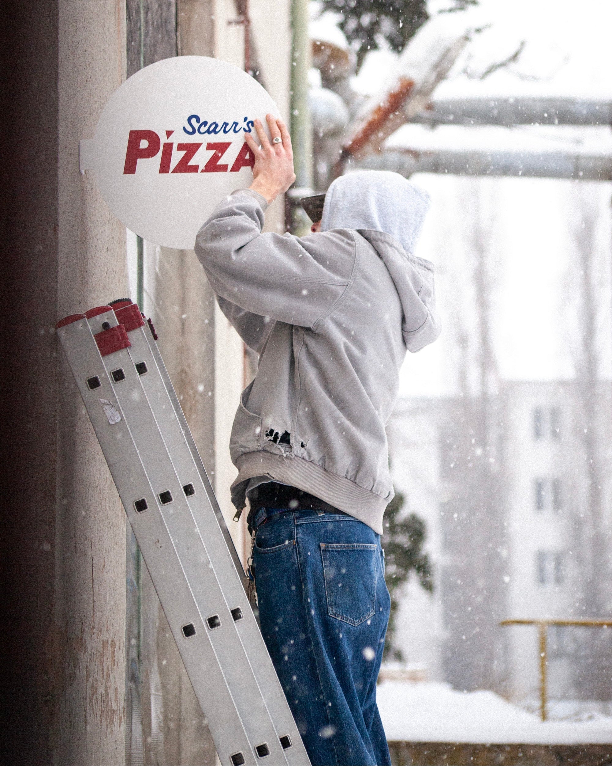 Round blade sign - large