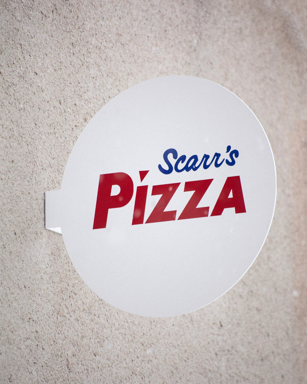 Round blade sign - large