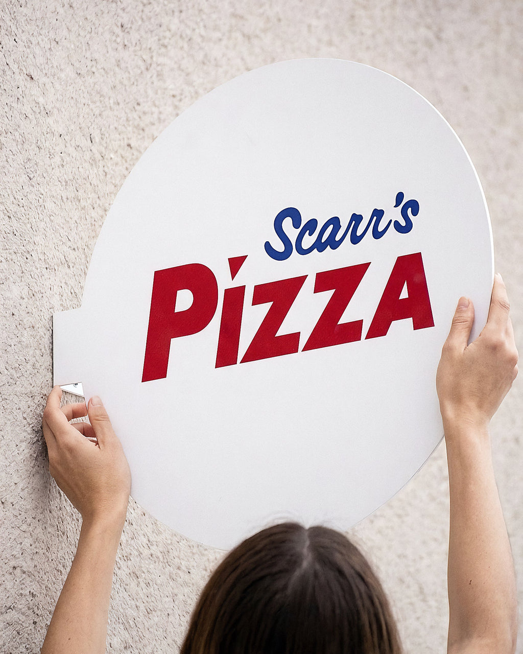 Round blade sign - large