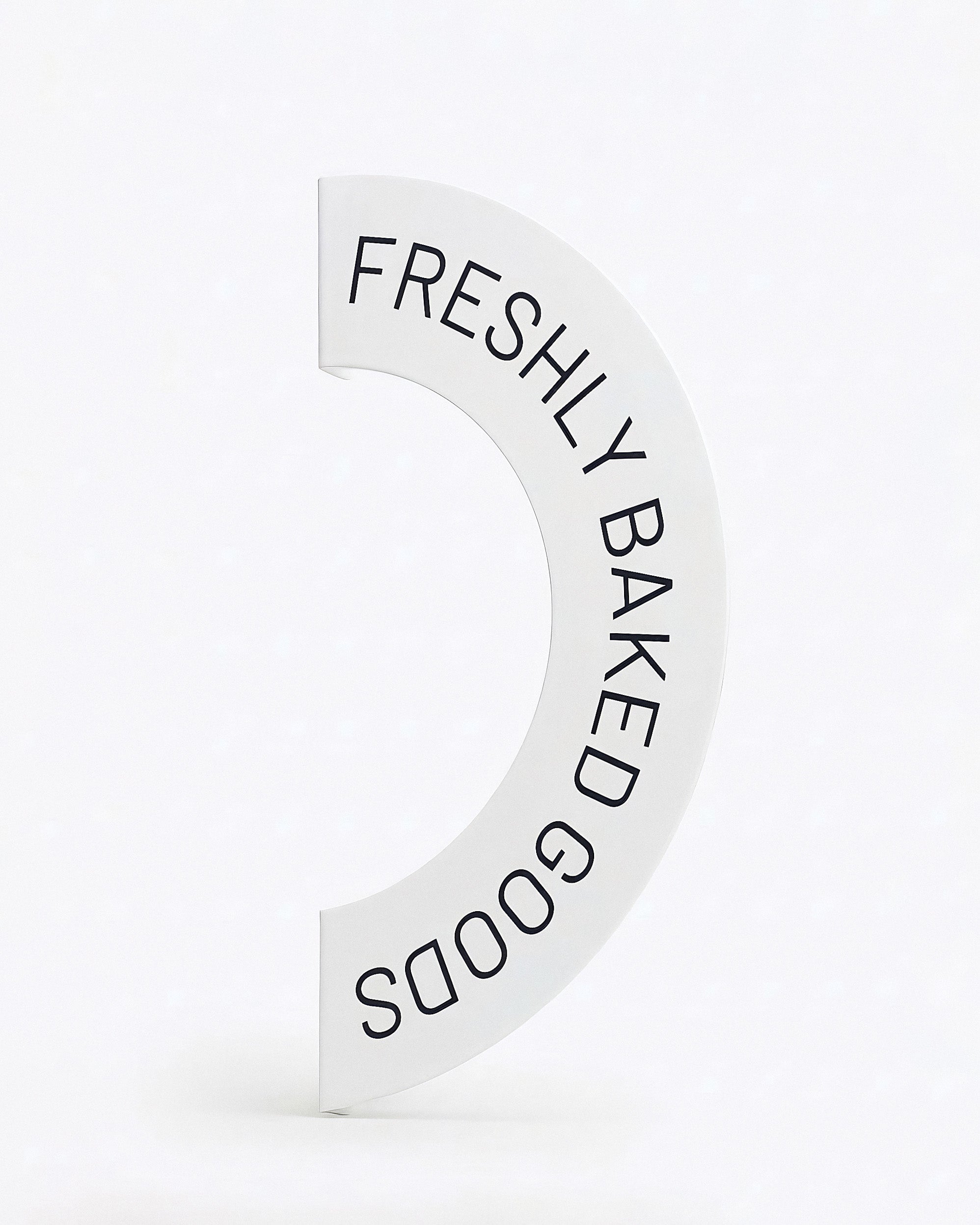 Rainbow-shaped blade sign